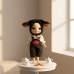 Adorable 10 Inch Porcelain Dress-up Baby Black rabbit Dolls (BJD)